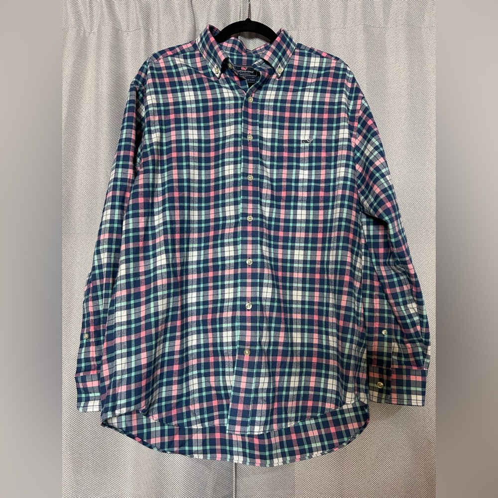 Men's Vineyard Vines Tucker Classic Fit Shirt - Blue and Pink